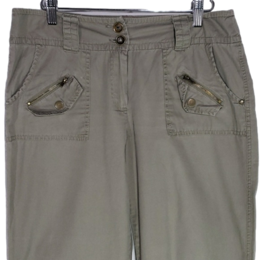 Sandro dark tan cotton kahki trouser pants size 8